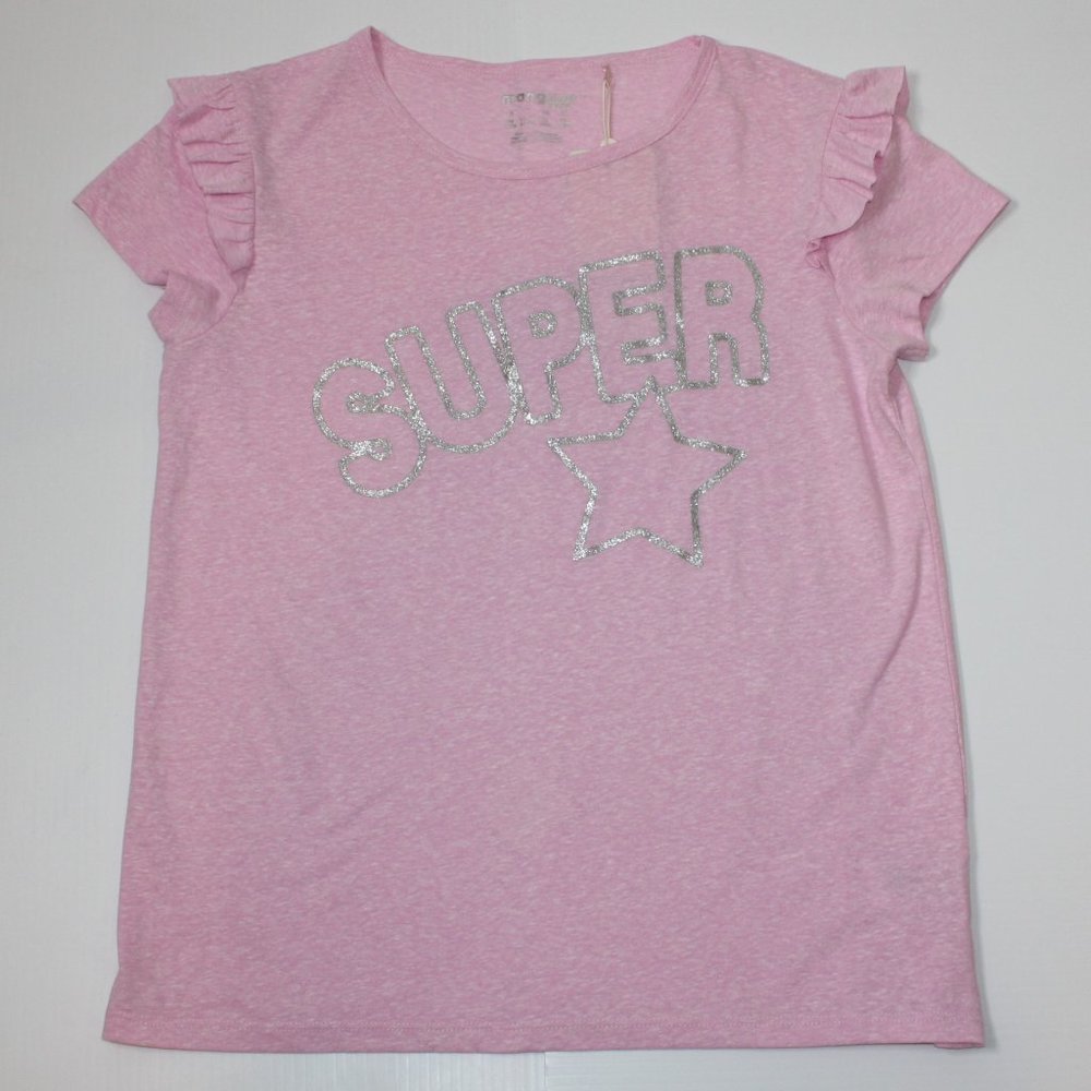 Manguun Tweens Girl's Pink Super Star T-Shirt Top size XL NWT